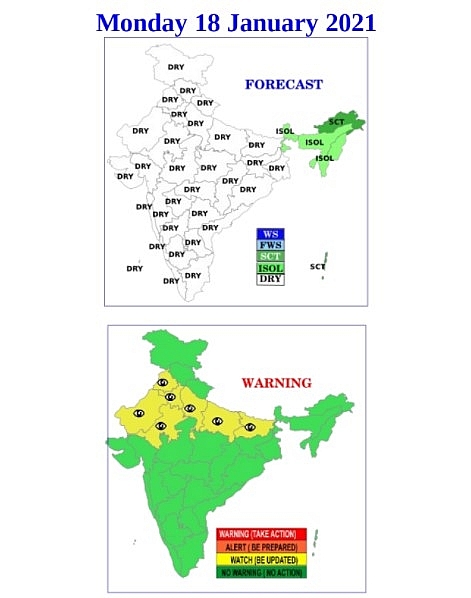 India weather forecast latest, january 18: severe cold and dense fog to cover cross indo gangetic plains